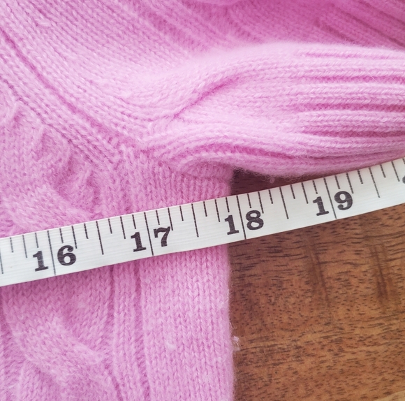 J. Crew Women’s Cashmere Cable Knit Sweater Pink Corpcore Preppy Size M - Picture 12 of 15